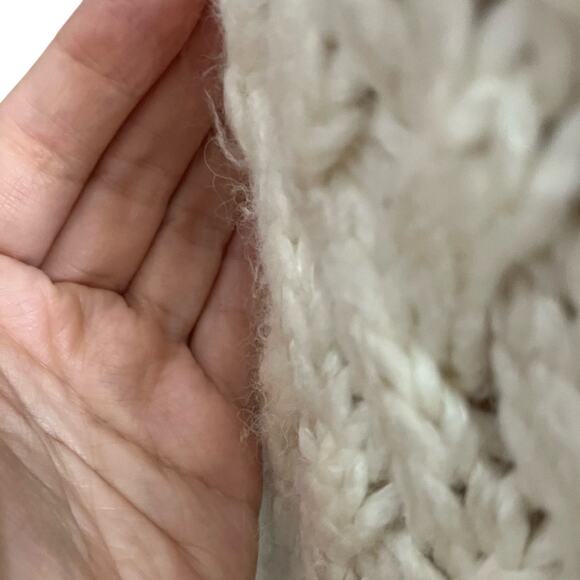 Y2K Bebe Chunky Fisherman Cardigan Sweater XS Cable Knit Button Down Fitted - Picture 7 of 13